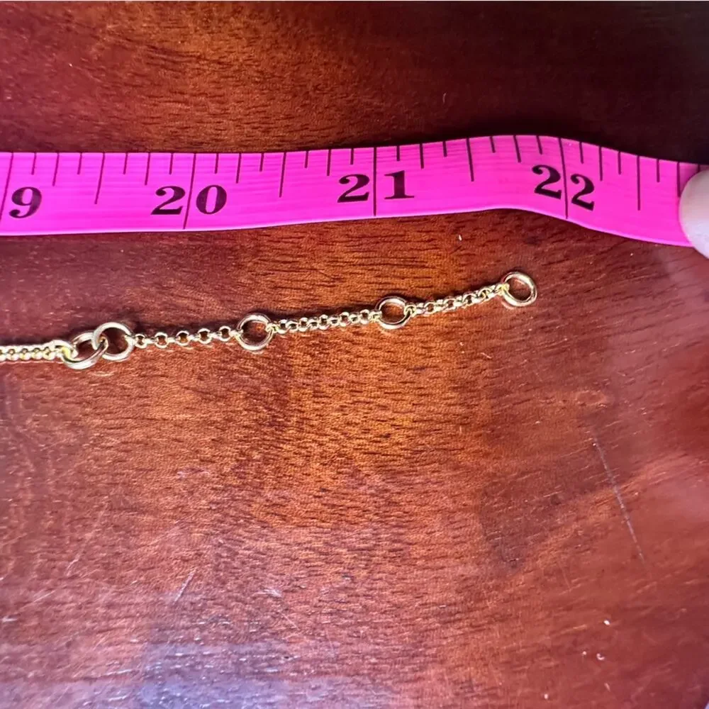 J Crew Lucite Gold tone Chain Necklace Long Pendant Casual Minimalist Preppy